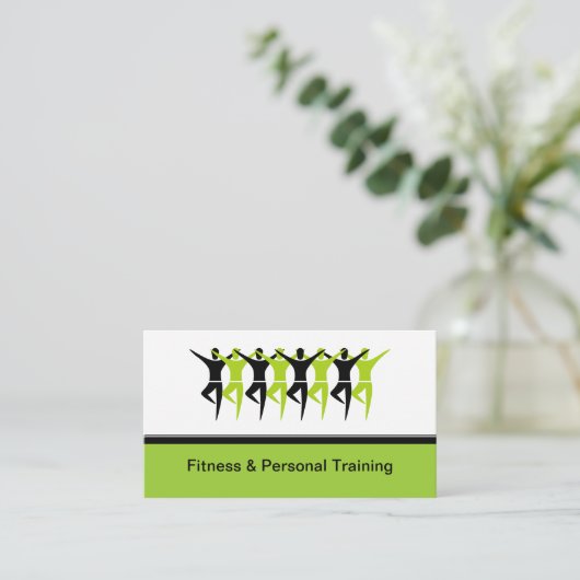 Moderne fitness en persoonlijke trainers Visitekaa Visitekaartje (Staand voorkant)