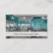 Moderne Fitness Gym Trainer Sociale Media QR Code Visitekaartje (Voorkant)