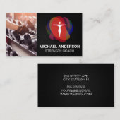 Moderne fitness Humanistische Logo Visitekaartje (Voorkant / Achterkant)