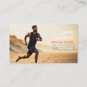 Moderne Fitness Personal Trainer Foto Visitekaartje (Voorkant)