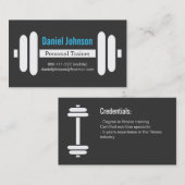 Moderne fitness Personal Trainer Gewicht zwart Visitekaartje (Voorkant / Achterkant)