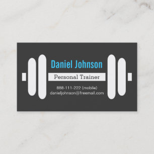 Moderne fitness personal trainer gewichten Zwart Visitekaartje