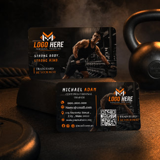 Moderne fitness personal trainer visitekaartje