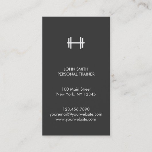 Moderne fitness/Personal Trainer Visitekaartje (Voorkant)