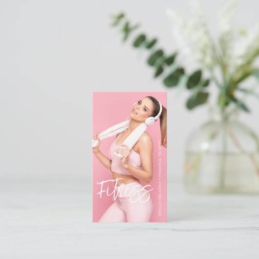 Moderne fitness | Persoonlijke trainer QR Code Fot Visitekaartje (Staand voorkant)