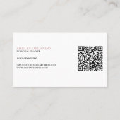 Moderne fitness | Persoonlijke trainer QR Code Fot Visitekaartje (Achterkant)
