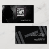 Moderne Fitness QR-code Visitekaartje (Voorkant / Achterkant)