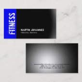 Moderne fitness Sport Blue Grey Visitekaartje (Voorkant / Achterkant)