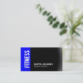 Moderne fitness Sport Blue Grey Visitekaartje (Staand voorkant)