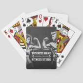 Moderne fitness trainer bodybuilding gym instructe pokerkaarten (Achterkant)