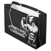 Moderne Fitness Trainer Bodybuilding Gym Instructo Groot Cadeauzakje (Achterkant Gekanteld)