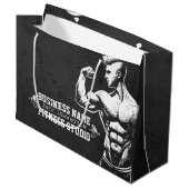Moderne Fitness Trainer Bodybuilding Gym Instructo Groot Cadeauzakje (Voorkant Gekanteld)