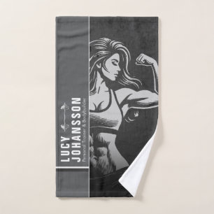 Moderne Fitness Trainer Bodybuilding Gym Instructo Handdoek