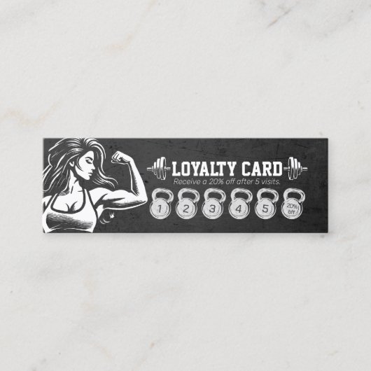 Moderne Fitness Trainer Bodybuilding Gym Instructo Klantenkaartje (Voorkant)