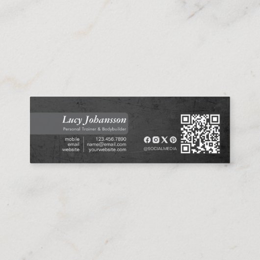 Moderne Fitness Trainer Bodybuilding Gym Instructo Klantenkaartje (Achterkant)