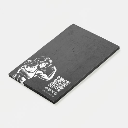 Moderne Fitness Trainer Bodybuilding Gym Instructo Post-it® Notes (Schuin)