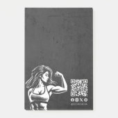 Moderne Fitness Trainer Bodybuilding Gym Instructo Post-it® Notes (Voorkant)