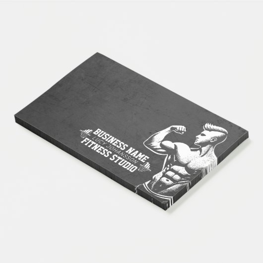 Moderne Fitness Trainer Bodybuilding Gym Instructo Post-it® Notes (Schuin)