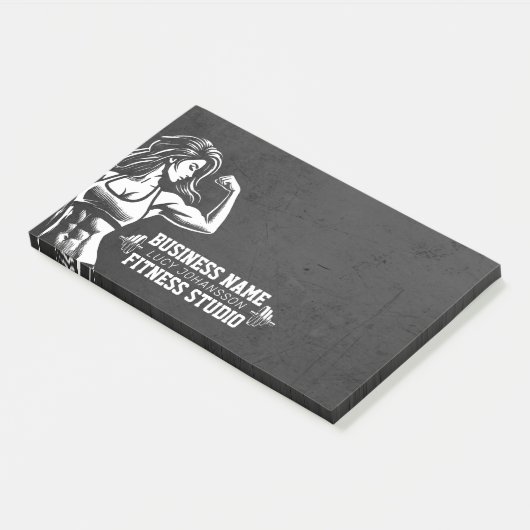 Moderne Fitness Trainer Bodybuilding Gym Instructo Post-it® Notes (Schuin)