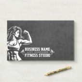 Moderne Fitness Trainer Bodybuilding Gym Instructo Post-it® Notes (Op bureau)