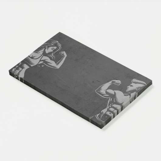 Moderne Fitness Trainer Bodybuilding Gym Instructo Post-it® Notes (Schuin)