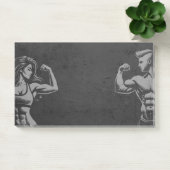 Moderne Fitness Trainer Bodybuilding Gym Instructo Post-it® Notes (Kantoor)