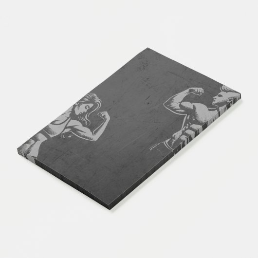 Moderne Fitness Trainer Bodybuilding Gym Instructo Post-it® Notes (Schuin)