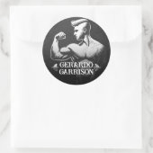 Moderne Fitness Trainer Bodybuilding Gym Instructo Ronde Sticker (Tas)