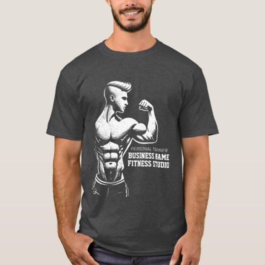 Moderne Fitness Trainer Bodybuilding Gym Instructo T-shirt (Voorkant)