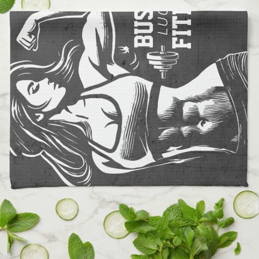 Moderne Fitness Trainer Bodybuilding Gym Instructo Theedoek (Gevouwen)