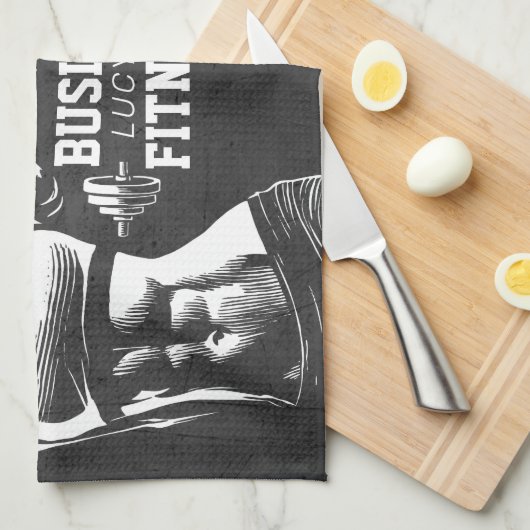 Moderne Fitness Trainer Bodybuilding Gym Instructo Theedoek (Quarter Fold)