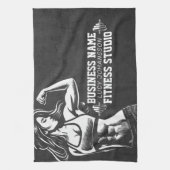 Moderne Fitness Trainer Bodybuilding Gym Instructo Theedoek (Verticaal)