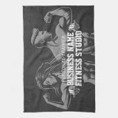 Moderne Fitness Trainer Bodybuilding Gym Instructo Theedoek (Verticaal)