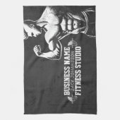 Moderne Fitness Trainer Bodybuilding Gym Instructo Theedoek (Verticaal)