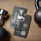 Moderne Fitness Trainer Bodybuilding Gym Instructo Visitekaartje