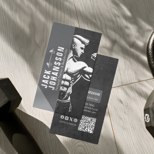 Moderne Fitness Trainer Bodybuilding Gym Instructo Visitekaartje