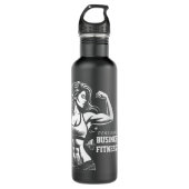 Moderne Fitness Trainer Bodybuilding Gym Instructo Waterfles (Voorkant)