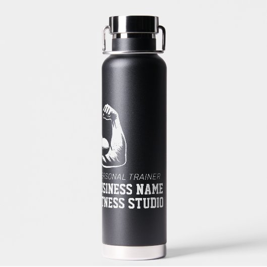 Moderne Fitness Trainer Bodybuilding Gym Instructo Waterfles (Achterkant)