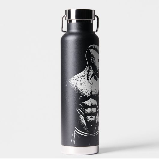 Moderne Fitness Trainer Bodybuilding Gym Instructo Waterfles (Voorkant)