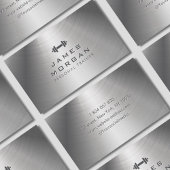 Moderne Fitness Trainer Dumbbell Metalen Textuur Visitekaartje