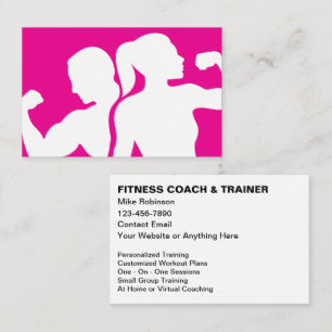 Moderne fitnesscoach en trainer visitekaartje