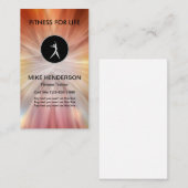Moderne fitnesscoach en trainer visitekaartje (Voorkant / Achterkant)