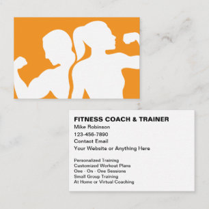 Moderne fitnesscoach en trainer visitekaartje