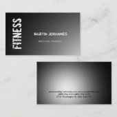 Moderne fitnesssport grijs Visitekaartje (Voorkant / Achterkant)