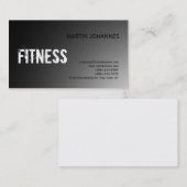 Moderne fitnesssport grijs Visitekaartje (Voorkant / Achterkant)