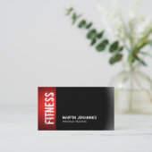 Moderne fitnesssport Rode grijze Visitekaartje (Staand voorkant)