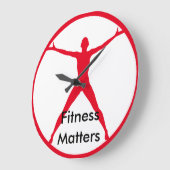 Moderne fitnessthema grote klok (Hoek)