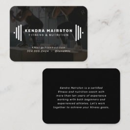 Moderne fitnesstrainer visitekaartje met foto