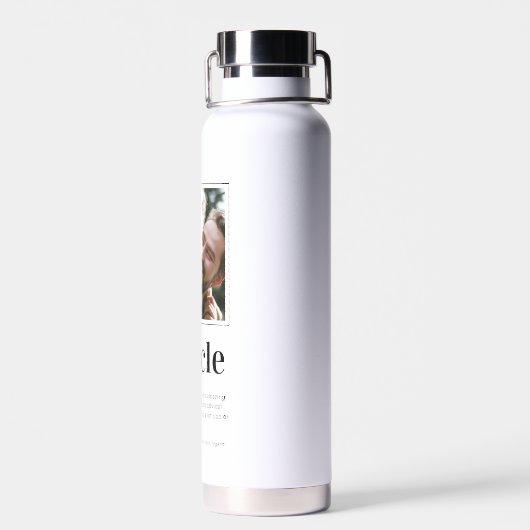 Moderne flacon oom Oom Foto Water Fles (Achterkant)