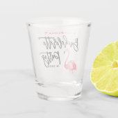 Moderne Flamingo Bachelorette Party van het Manusc Shot Glas (Achterkant)